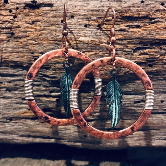 Jewelry - 🔥Copper Patina Tribal Earrings🔥